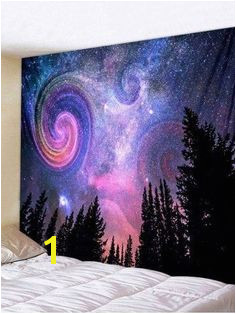 Shop for Multi W91 Inch L71 Inch Wall Hanging Art Galaxy Forest Print Tapestry online at $18 67 and discover fashion at RoseGal Mobile