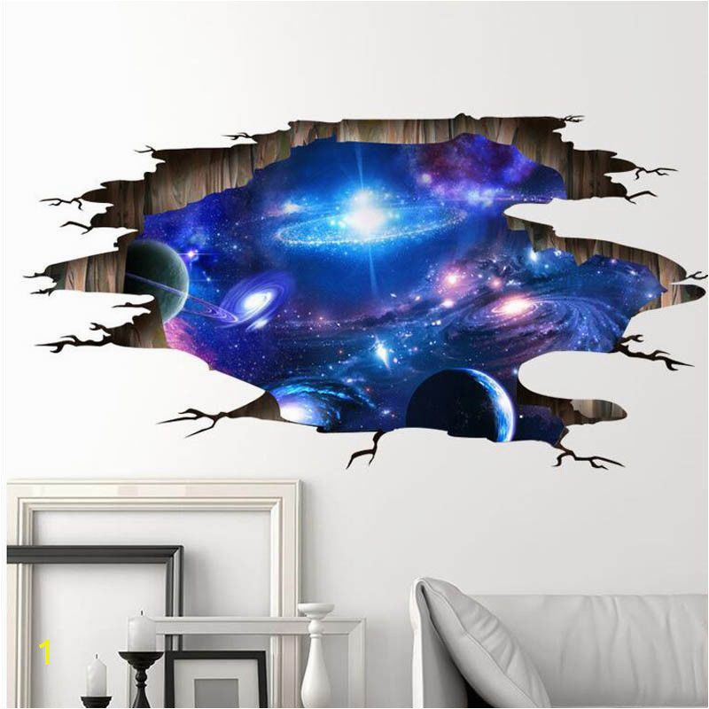 Wall Stickers Cosmic Galaxy Wall Decals for Kids Room Baby Bedroom Ceiling Decor Unbranded Creative