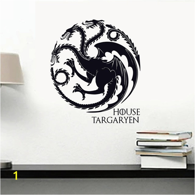 Game of Thrones House Targaryen Wall Decal Vinyl Art GOT Sigils Dragons Symbol Wall Sticker for Walls Cars Laptops