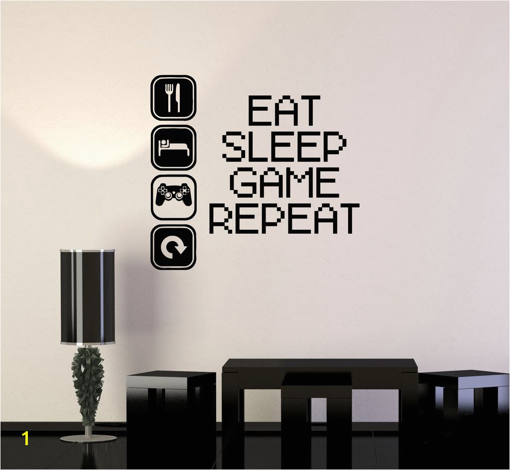 Game Room Wall Murals Vinyl Decal Gaming Video Game Gamer Lifestyle Quote Wall Sticker