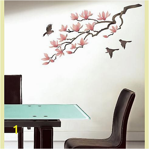 Magnolia Wall Art Stencil Robin