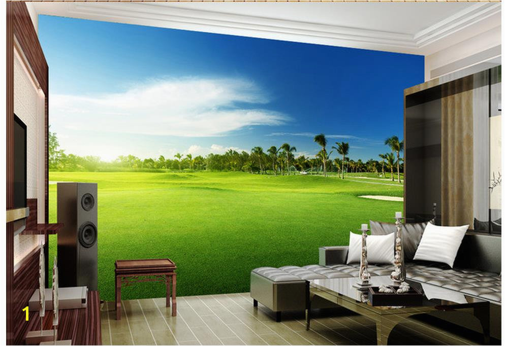 3d wallpaper 3d angepasst tapete Golf wiese landschaft wandmalereien tapeten für wohnzimmer 3d wallpaper in 3d wallpaper 3d angepasst tapete Golf wiese