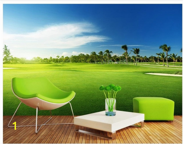 Golf Mural Wallpaper 3d Wallpaper 3d Angepasst Tapete Golf Wiese Landschaft Wandmalereien