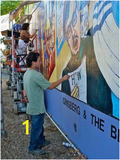 Judy Baca and others painting the Great Wall of Los Angeles