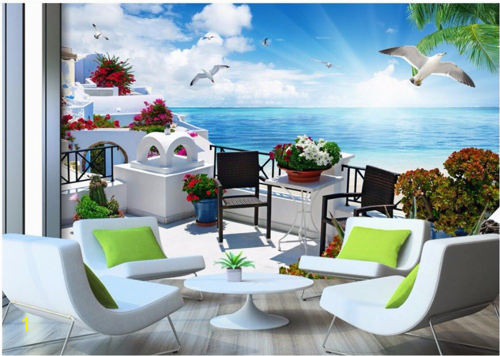 Custom mural 3d room wallpaper Landscape The Greek Aegean sea wall papers home decor 3d wall