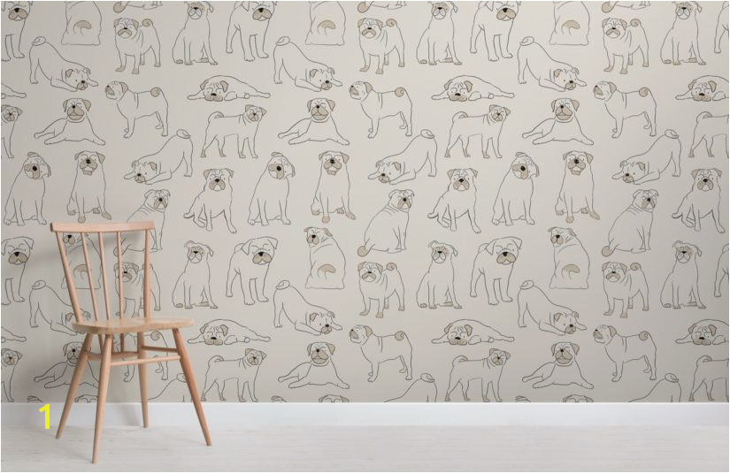 Pug Wallpaper Mural