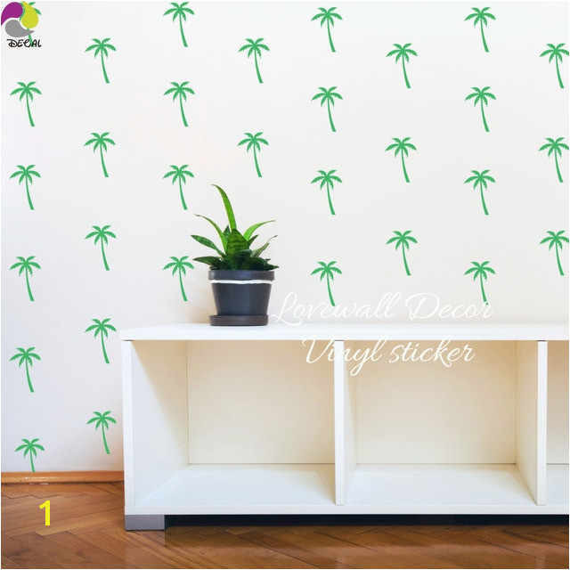 Palm Tree Wall Sticker Baby Nursery Kids Room Summer Beach Plant Wall Decal Bedroom School Classroom Vinyl Art Decor Mural DIY