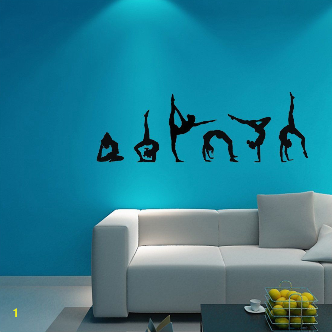 Easma Gymnastics Wall Decals Silhouettes Sport Art Girl Vinyl Decals Wall Sticker For Kids Room Decor