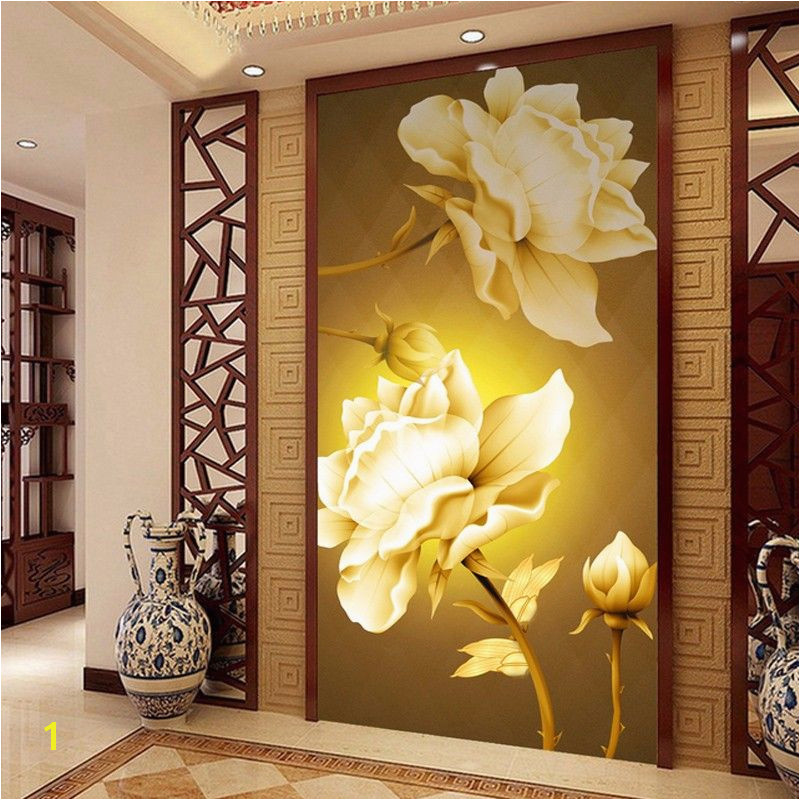 Hallway Wall Murals Beibehang Wall Paper Flash Silver Cloth Entrance Hallway Wall