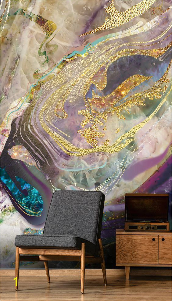 Hand Painted Wall Murals Pricing Uk Gold Dust Purple Stunning Gold Dust Purple Wall Mural From Wallsauce