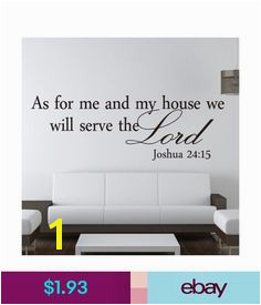 Decals Stickers & Vinyl Art Christian As For Me We Will Serve The Lord English Handmade Wall Stickers Art & Garden