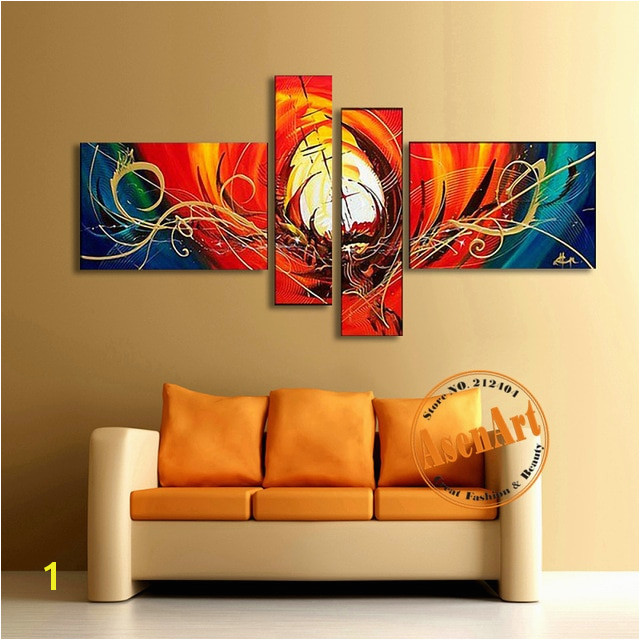 Abstract Canvas Oil Painting Handmade Modern Abstract Wall Art Picture Red Paintings for Living Room Home Decor No Frame