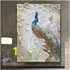 2431in 3D Peacock Printed Hanging Canvas Waterproof and Eco friendly Framed Prints