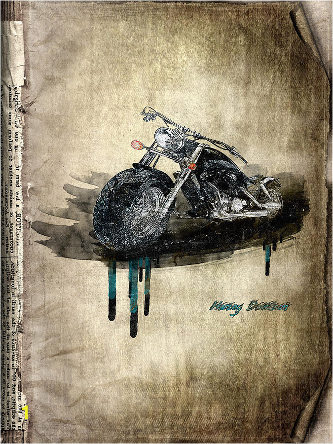 Active Digital Art Harley Davidson by Svetlana Sewell