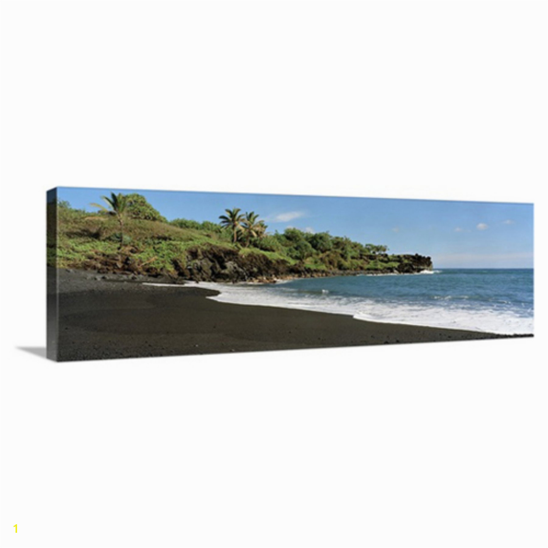 Great BIG Canvas Surf on the Beach Black Sand Beach Maui Hawaii Canvas Wall Art Print