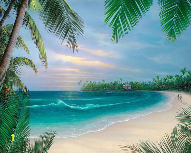 Hawaiian Beach Wall Murals Hawaiian Beach Promenade Cross Stitch Pat Tropical Tbb