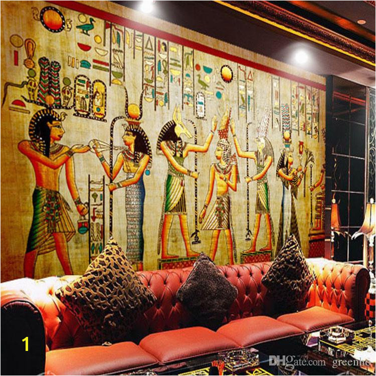 Historic Wallpaper Murals Egyptian Wall Painting Vintage Wallpaper Custom 3d Wall Murals