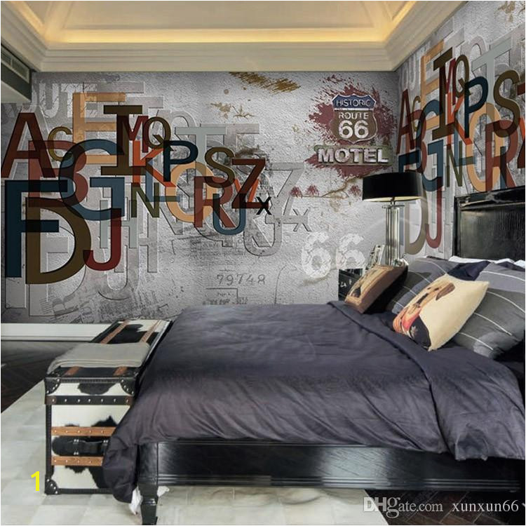 Europe Stereoscopic 3D Graffiti Letters Retro Street Rock Wall Wallpaper Mural Restaurant Bar Ktv Background Wallpaper Landscape High Resolution Desktop