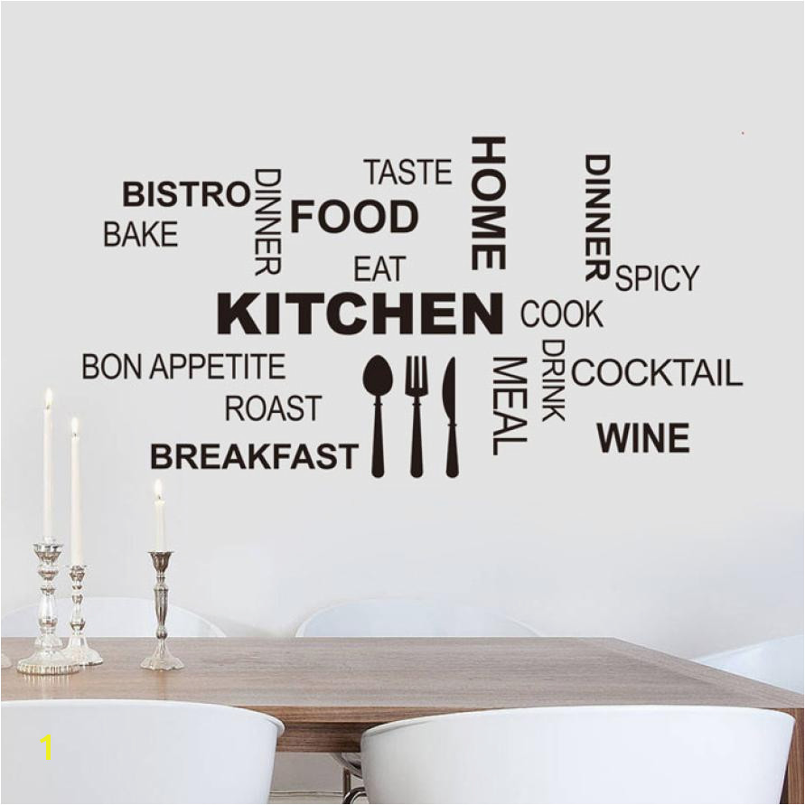 Wallpaper Sticker Kitchen Letter Removable Vinyl Wall Stickers Mural Decal Quotes Art Home Decor Wallpapers For Living Room B