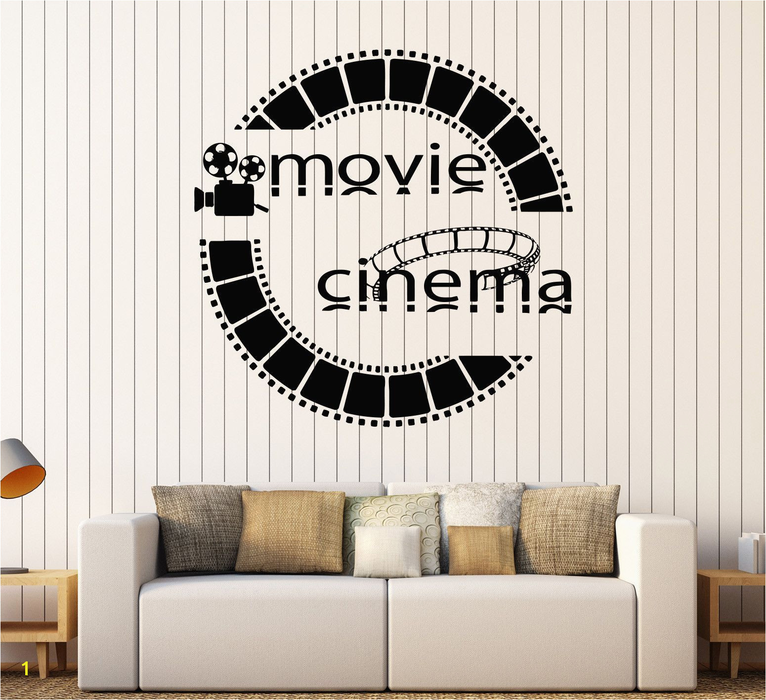 Home theater Wall Murals Vinyl Wall Decal Cinema Movie Cinemaddict Stickers Mural Unique