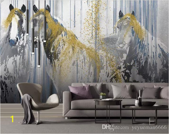 Horse Wall Murals Uk Custom Wall Papers Non Woven 3d Stereoscopic Hand Drawn Abstract