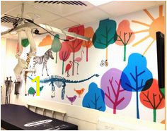 Beautiful cheerful wall mural for examination room in Children s hospital by Jenny Bowers Wonderful