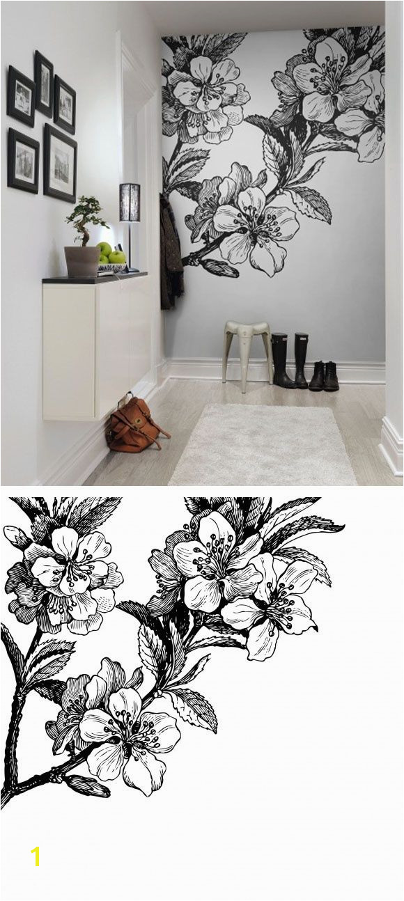 How to Make A Wall Mural at Home Springtime Black&white Home Decor Pinterest