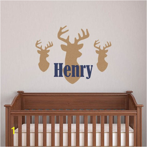 Deer Wall Decal Deer Head Decal Hunting Nursery Deer Nursery Buck Wall Decal