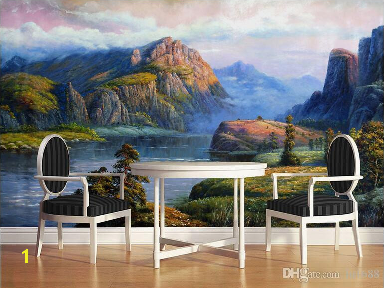 Realistic Landscape Oil Paintings Valley Spring Mural Wallpaper Living Room Bedroom Wallpaper Painting TV Backdrop 3D Wallpapers Actress Wallpapers