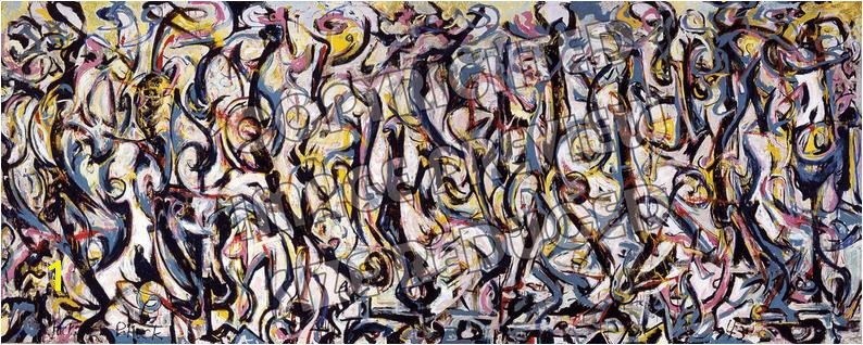 Jackson Pollock Mural Print Jackson Pollock Mural 1943 Reproduction Canvas Print Wall