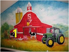 This could be the coolest barnyard and JOHN DEERE wall that I have ever seen