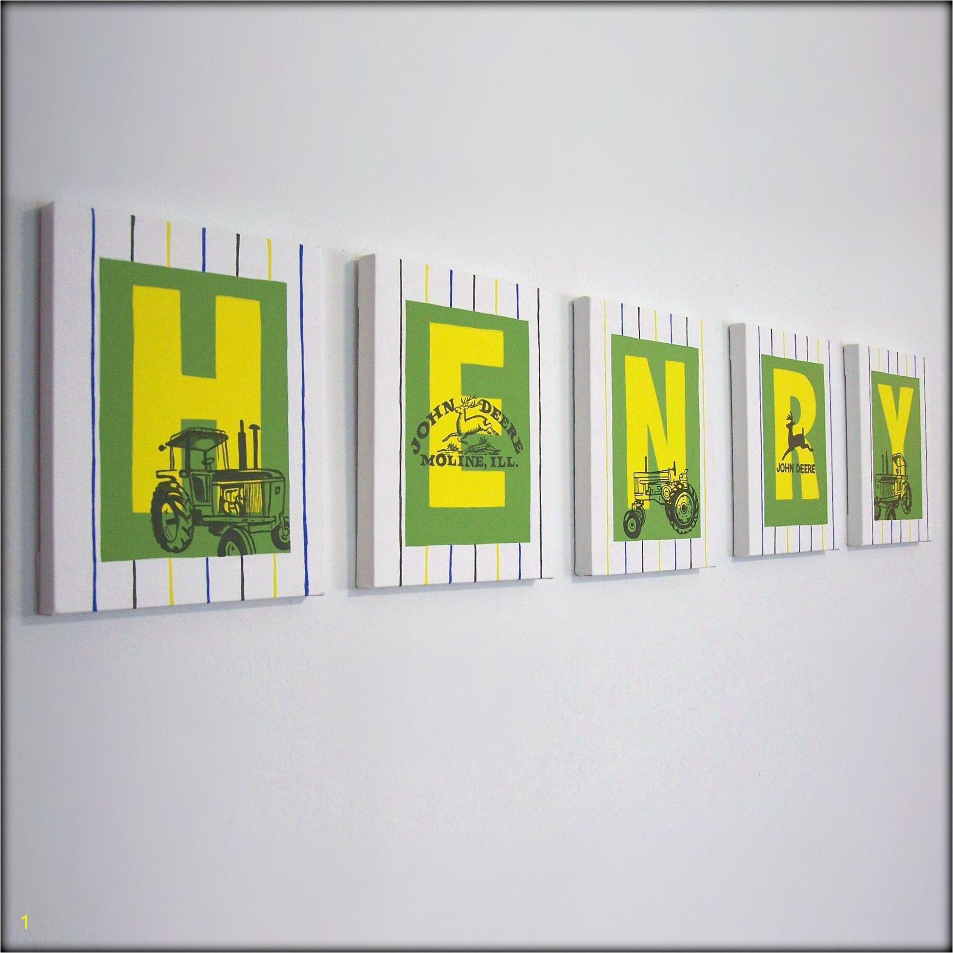 John Deere Tractor Letters Name Wall Art John Deere Tractors Boy Room Favorite