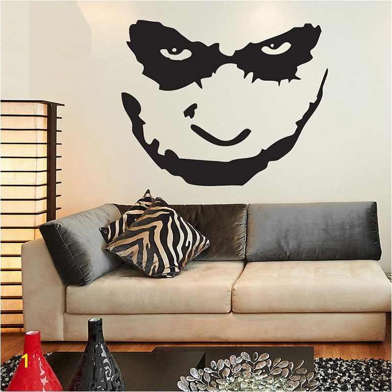 Joker Wall Mural Batman the Joker Face Wall Decal Sticker Art Vinyl Mural Home Decor