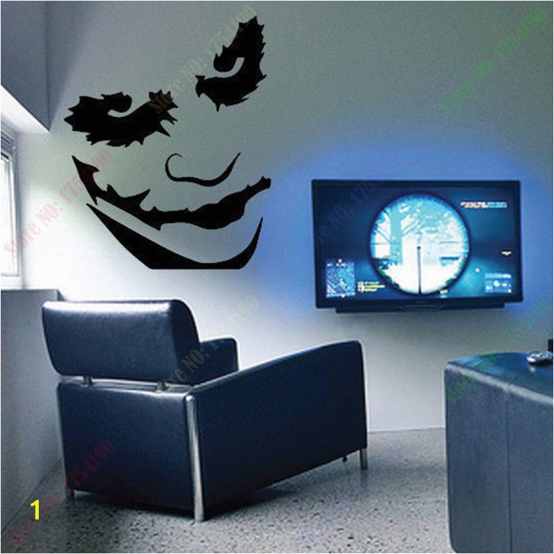 Free Shipping LARGE THE JOKER HEATH LEDGER BATMAN WALL ART STICKER KIDS BEDROOM CHILDREN