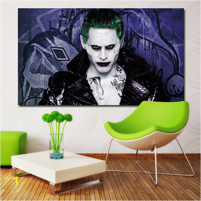 Suicide Squad Jared Leto Joker Movie Figure Printing Posters Wall Art Picture For Home Decoration Canvas Printing Unframed