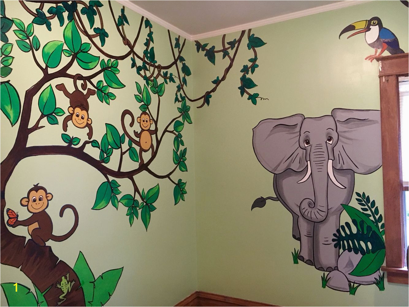 Jungle theme Wall Murals Monkeys Elephant Kids Jungle themed Room Wall Murals Painting