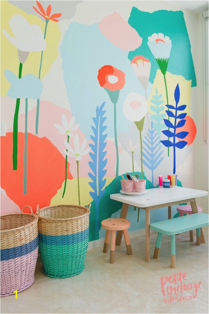 Kids Playroom Murals Playroom by Petite Vintage Interiors Kidsworld