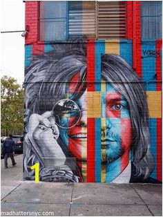 27 Club mural by Kobra Street Art featuring Janis Joplin and Kurt Cobain in New York