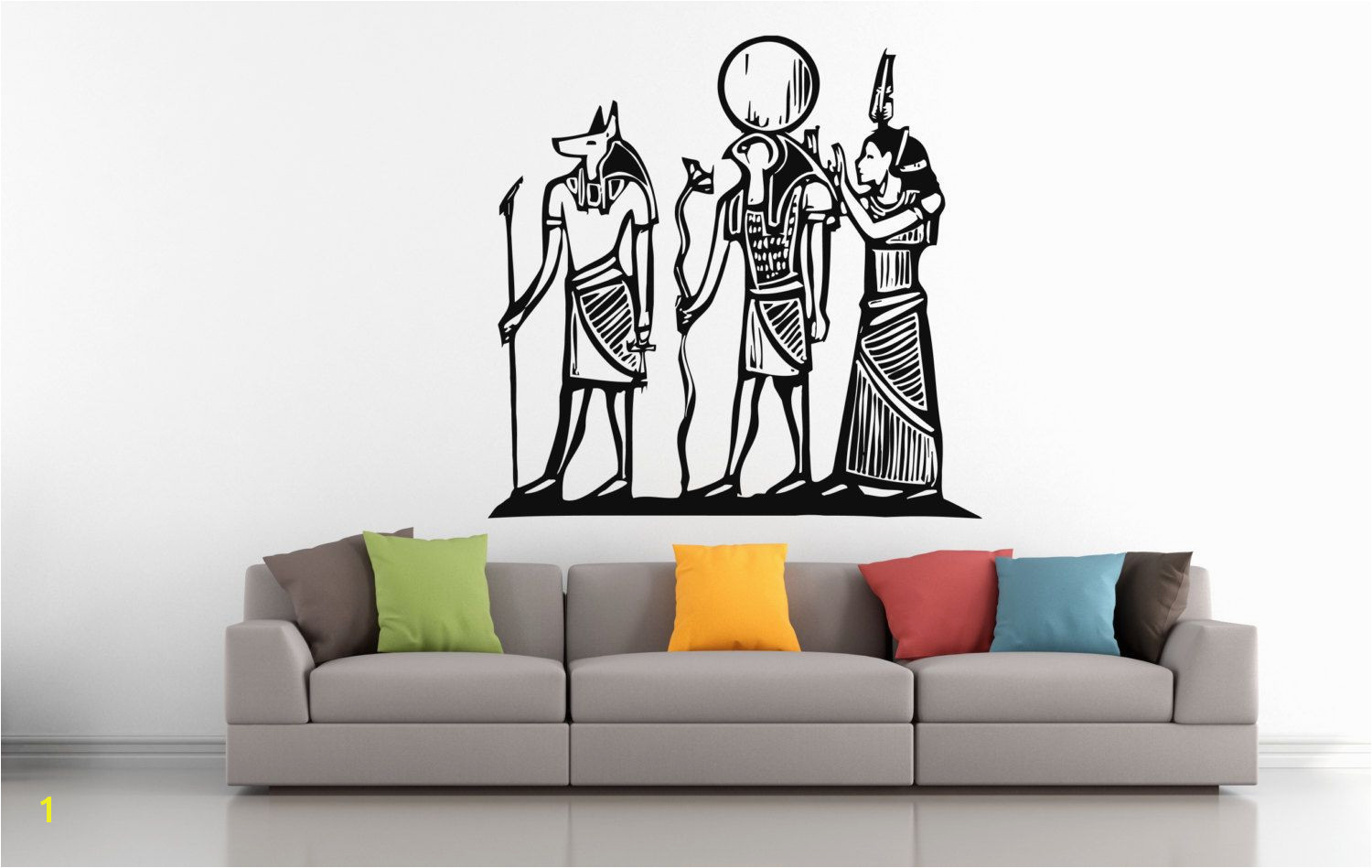 Wall Vinyl Sticker Decals Mural Room Design Pattern Art Bedroom Egypt God Anubis Ra Hathor Ancient Culture bo2497 by RoomDecalsAndDesigns on Etsy