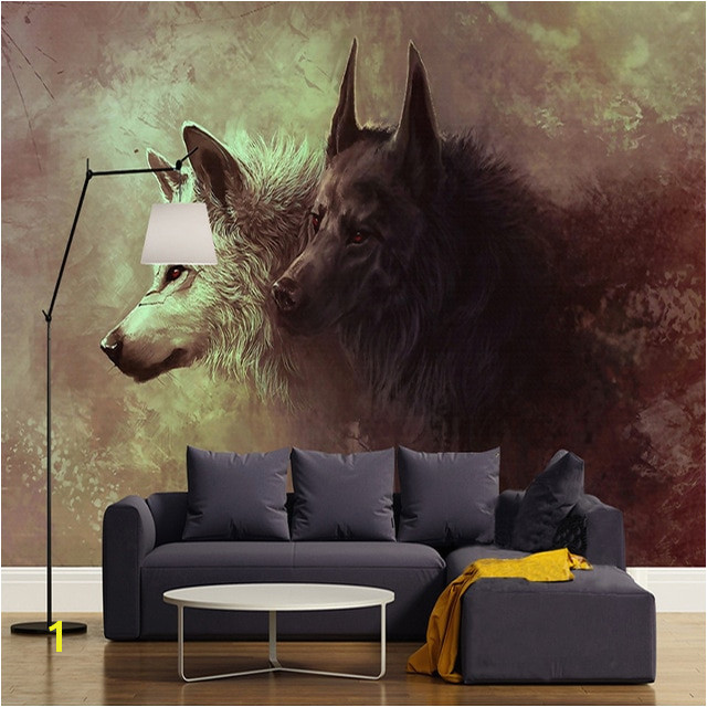 Custom 3D Poster Wallpaper Wolf Totem Wild Wall Painting Modern Living Room Study Bedroom Background