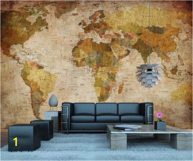 Vintage World Map Wall Mural