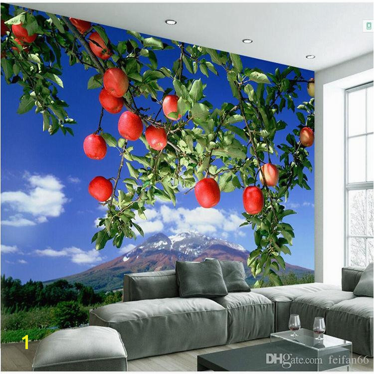 3D Scale Mural Apple Tree Wallpaper Living Room Bedroom TV Background Wall Visual Restaurant Fresh Fruit Wallpaper Widescreen Desktop Wallpapers