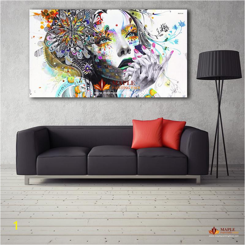 2019 Canvas Painting Modern Wall Art Girl With Flowers Oil Painting Printed Canvas For Home Decor Living Room From Canvasartstore