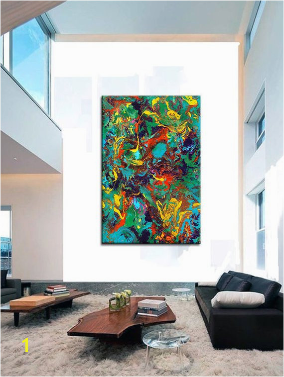 Oversized Canvas Wall Art Contemporary Abstract Prints Epoxy Resin Art Painting Extra Wall