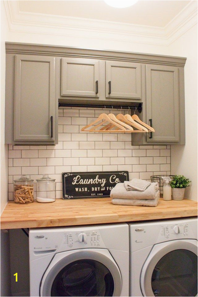 Modern Farmhouse Laundry Room Reveal