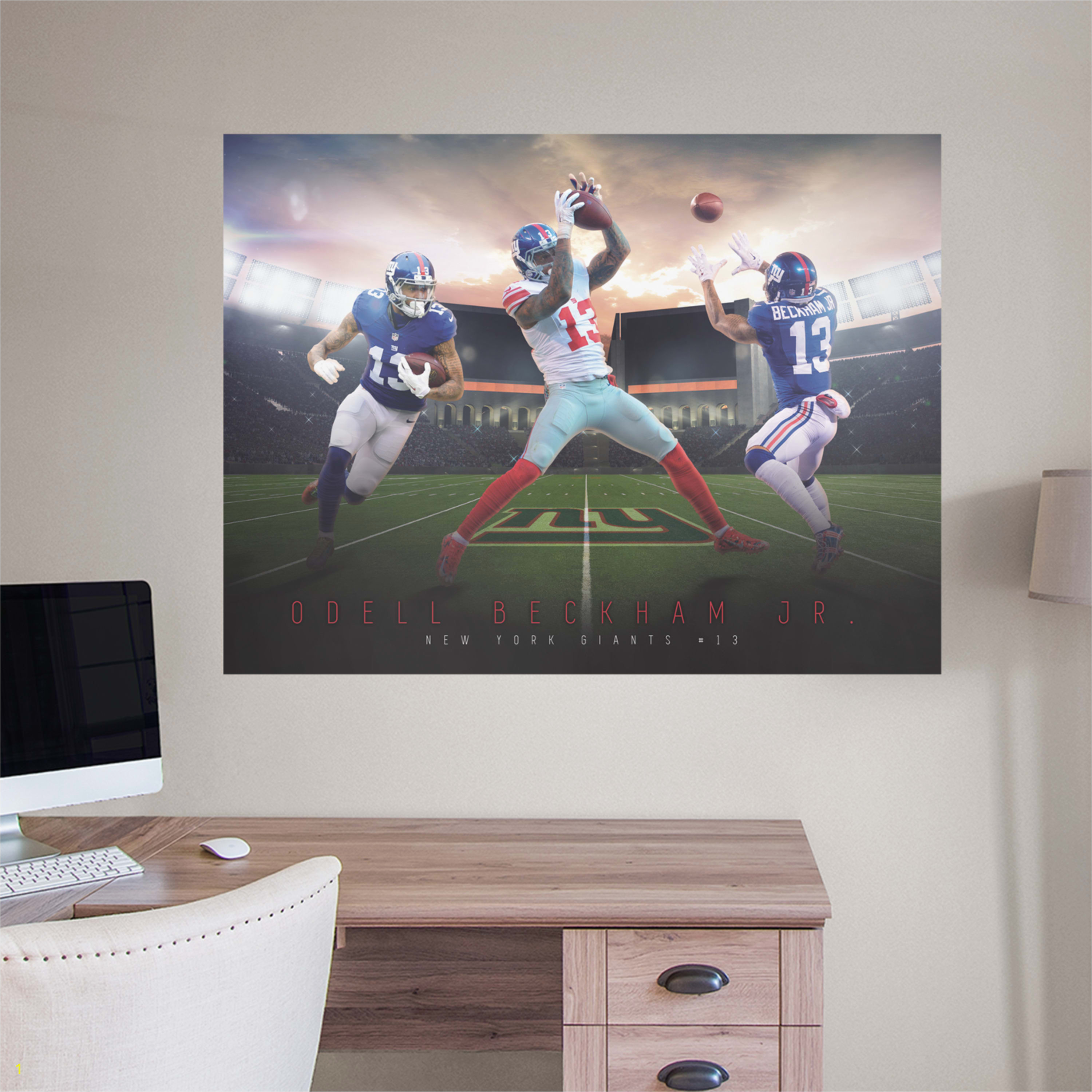 Life Size Wall Murals Odell Beckham Jr Montage Mural Giant Ficially Licensed Nfl