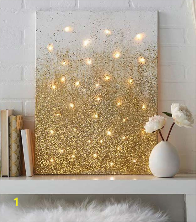 11 Ways to Love String Lights All Year Illuminated Wall Art Could paint a field of grass weeds with firefly lights