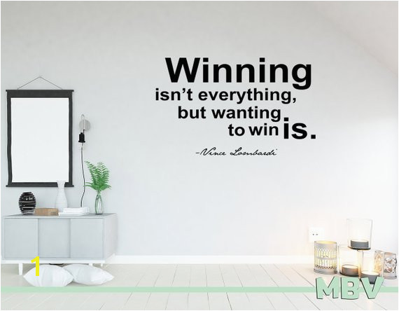 Locker Room Wall Murals Vince Lombardi Wall Quote Winning isn T Everything Decal Wall