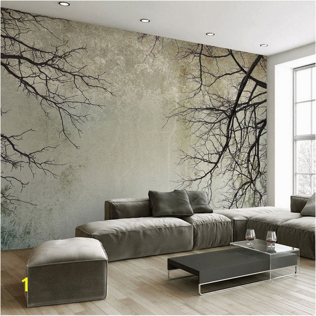 Living Room Bedroom Wall Papers 3D Vintage Tree Branch Painting Hotel Home Decor Wall Murals Self Adhesive Vinyl Silk Wallpaper