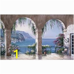 Environmental Graphics Mediterranean Arch Wall Mural at Lowe s These elegant arches framing a view of the turquoise blue Mediterranean will transform a